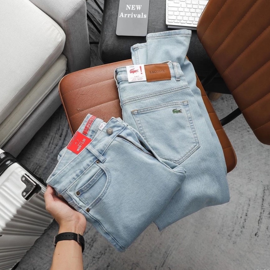 라코스테 남성 슬림핏 데님 청바지