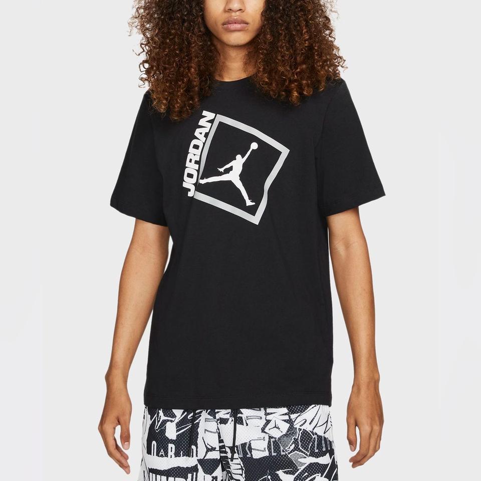 나이키 조던 점프맨 박스 남녀공용 반팔 티셔츠 블랙