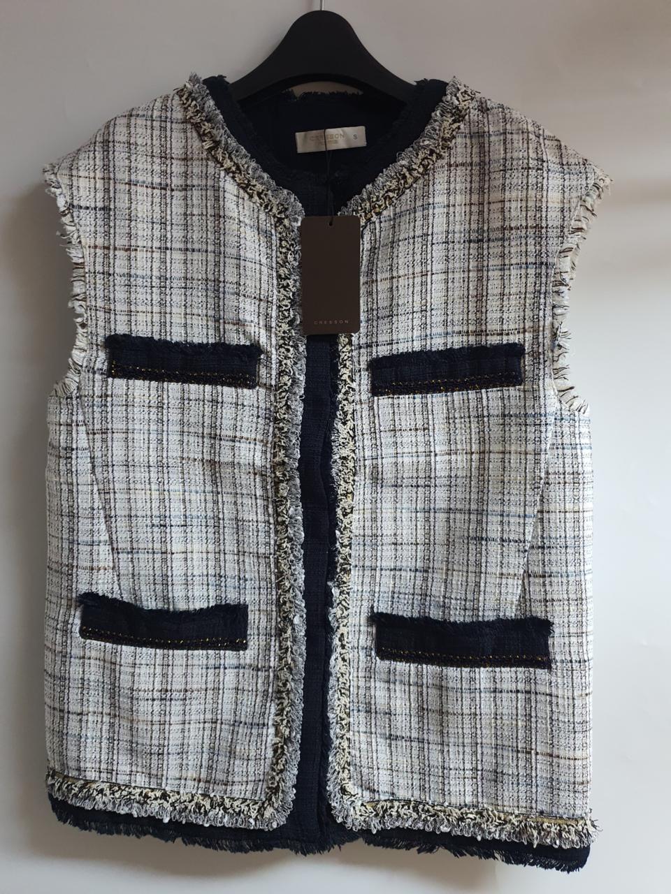 (새상품)크레송 트위드베스트55~66