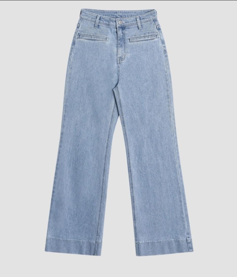 [새제품] 로니엘 린느 연청 포켓 부츠컷 데님 판매 합니다.