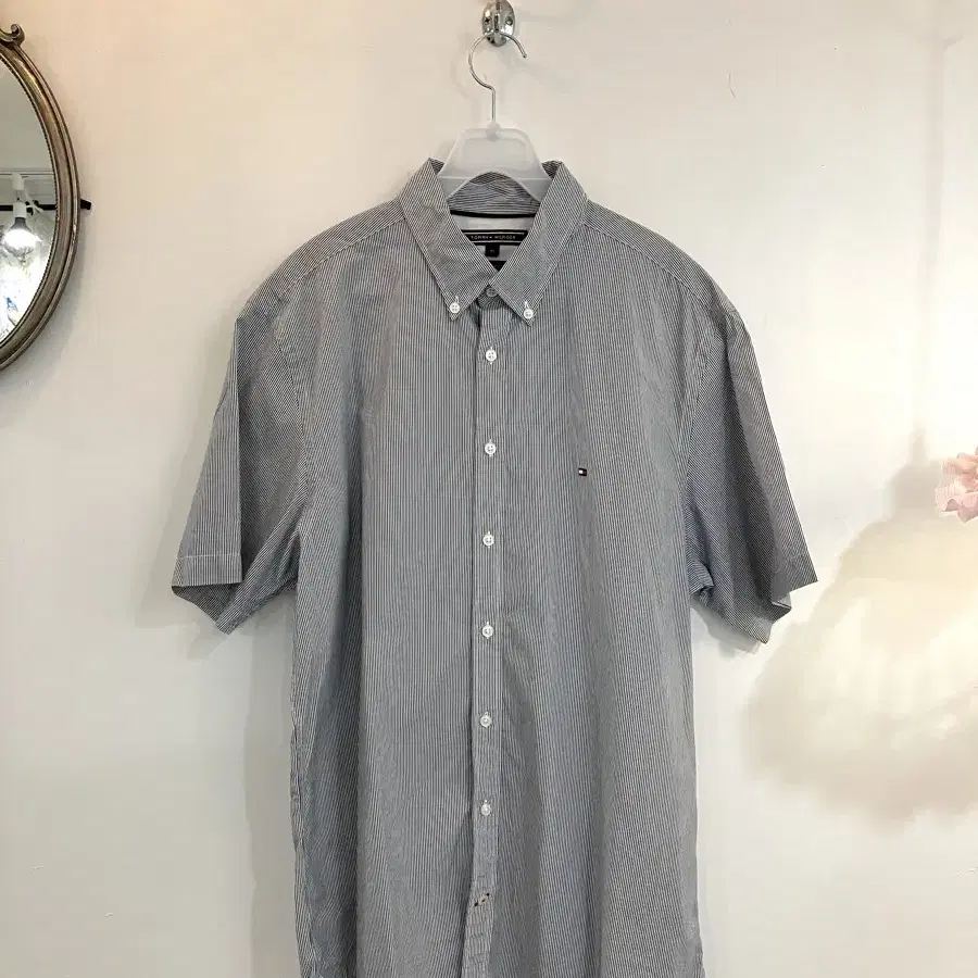 타미힐피거 남성 스트라이프 셔츠 (레귤러핏 ,M)