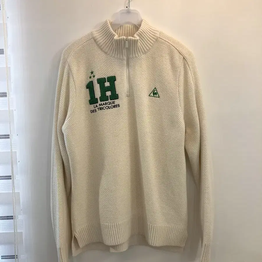 르꼬끄 여성 골프니트 반집업