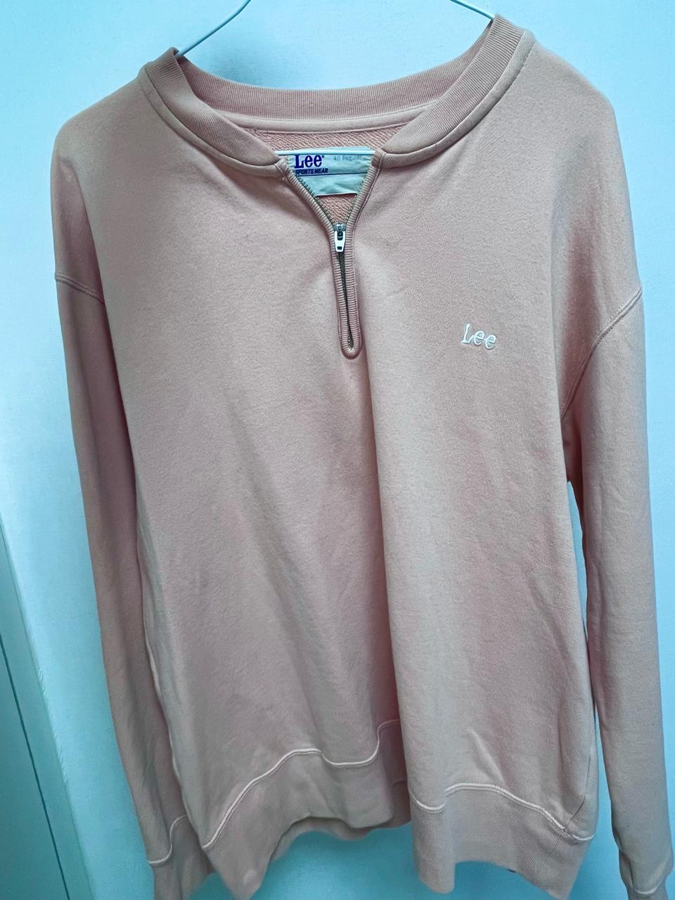LEE 헨리넥 핑크 반집업 (일본 직구템)