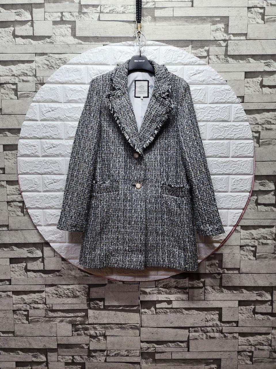 a.testoni아테스토니 트위드롱자켓 55