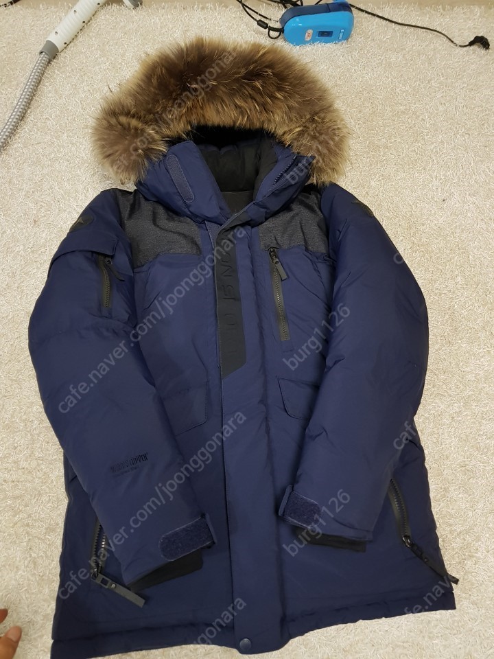 히말라야 코오롱 안타티카 구스다운 패딩 자켓 네이비 95 M