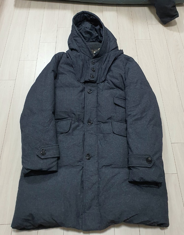 커스텀멜로우 울 후드 분리 패딩 코트 자켓 105