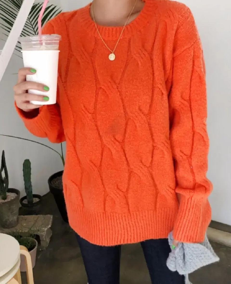 새상품- 아덴 알파카 송송 니트 <완판컬러☆ 오렌지>