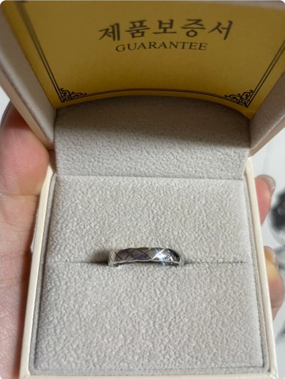 14k 화이트 반지