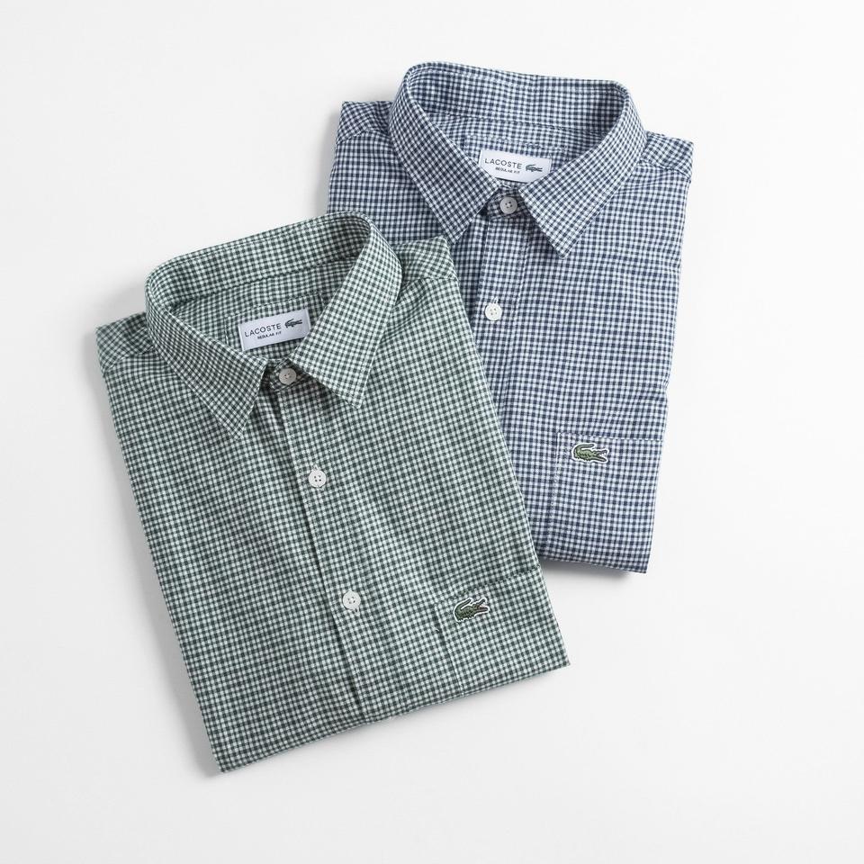 라코스테 남성 레귤러 핏 긴팔 셔츠 남방