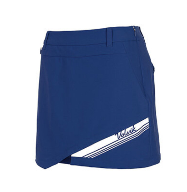 [Volvik] 볼빅 여성 골프 라인 프린트 랩라이크 큐롯 스커트
