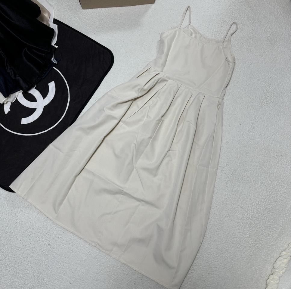 플리츠 휴양지 롱 원피스