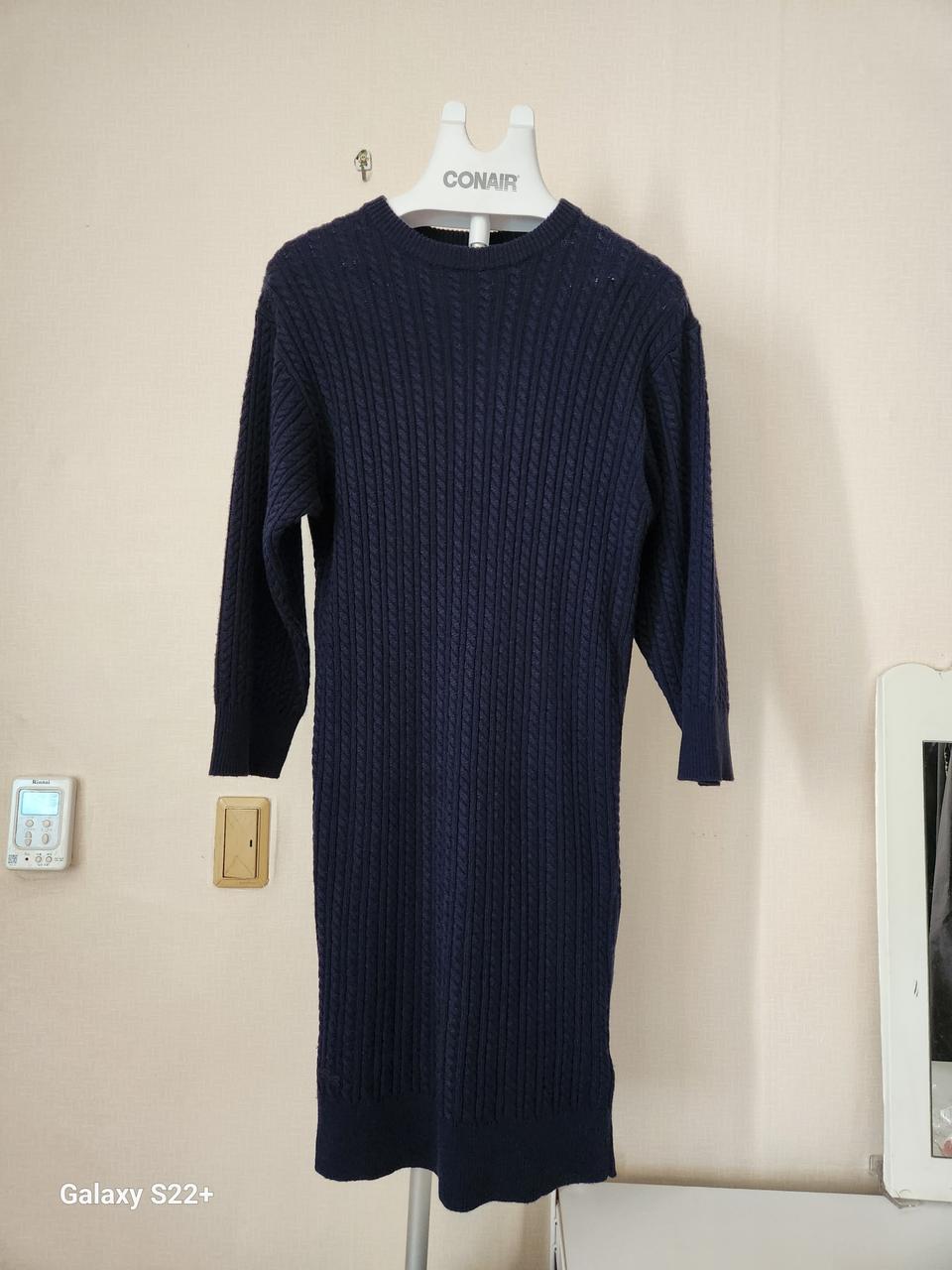 <미사용>라코스테 울캐시미어 혼방 니트 스웨터 원피스(32)