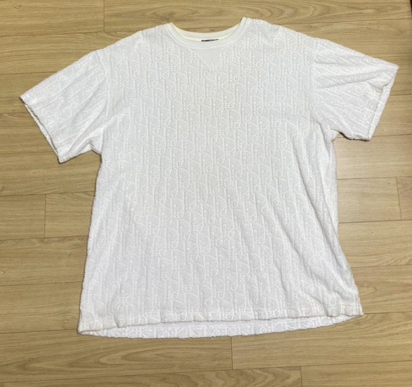 [L] 디올 오블리크 테리 반팔 화이트