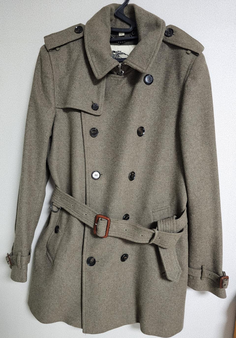 정품 남성 버버리런던 양모80% 하프코트