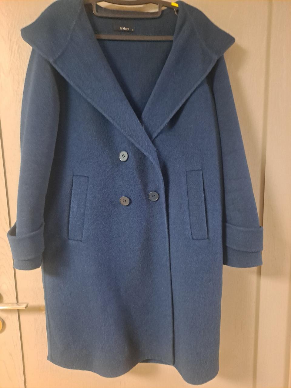 핸드메이드 후드 모직 코트