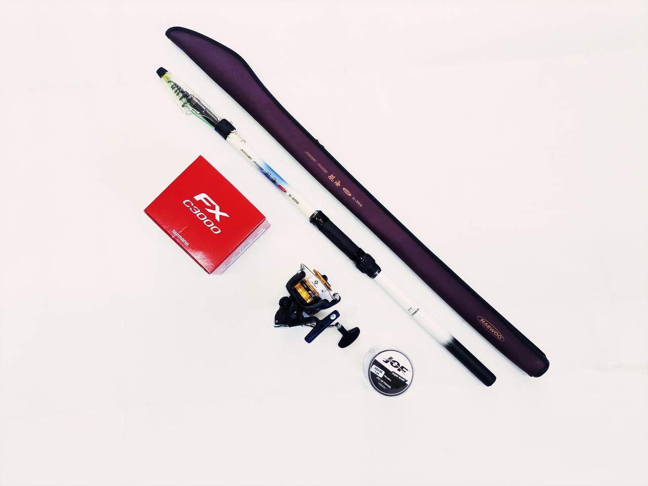 (419)갈치,도다리,백조기,붕장어,고등어낚시대+시마노3000번릴+합사
