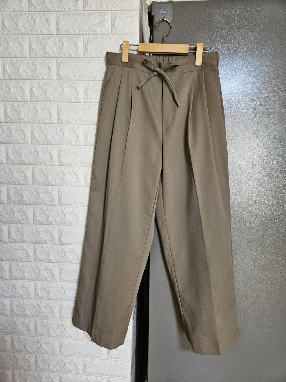 미착용))뒷밴딩 와이드팬츠