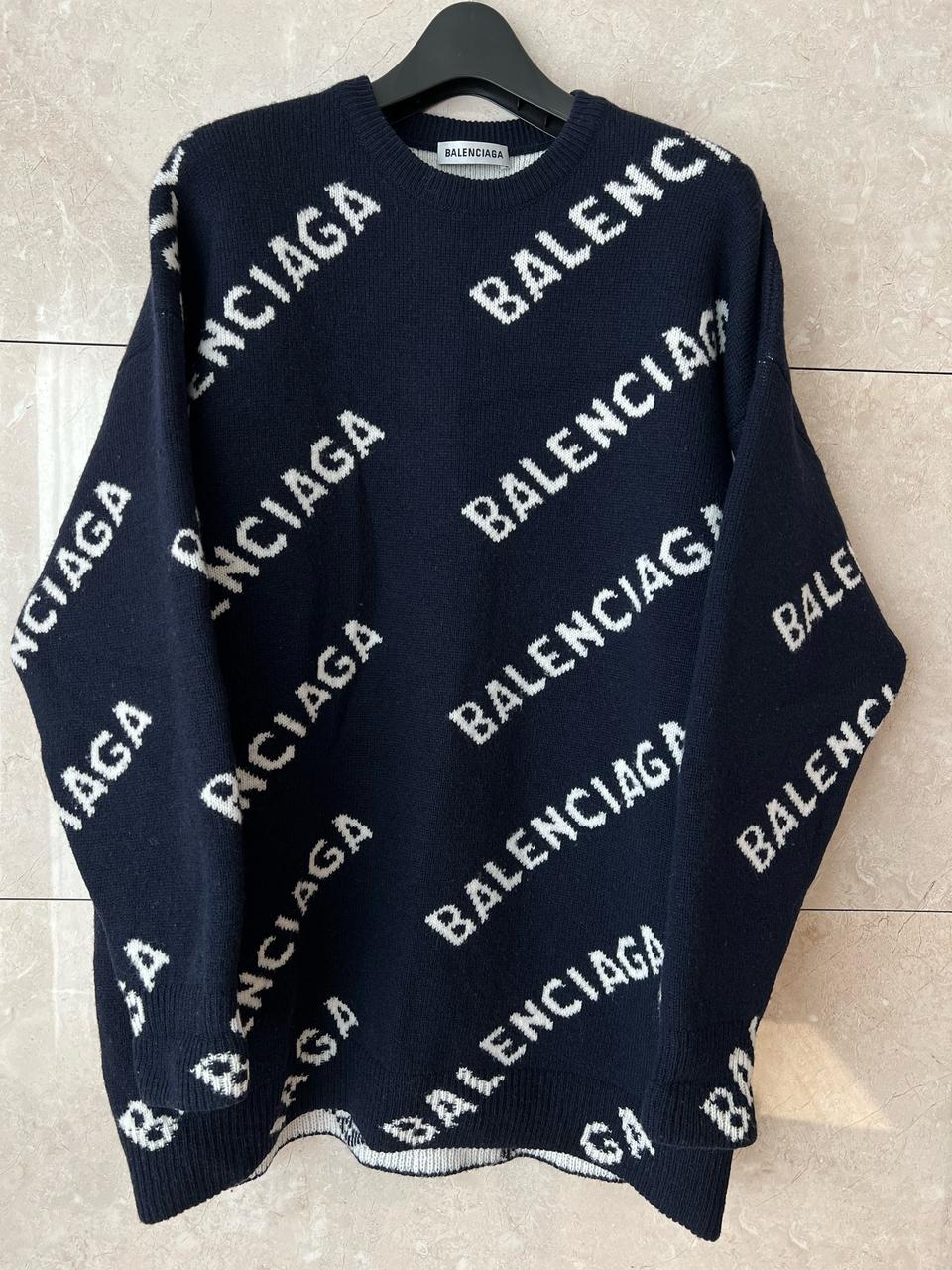 발렌시아가 멀티로고 오버 니트 (백화점판)