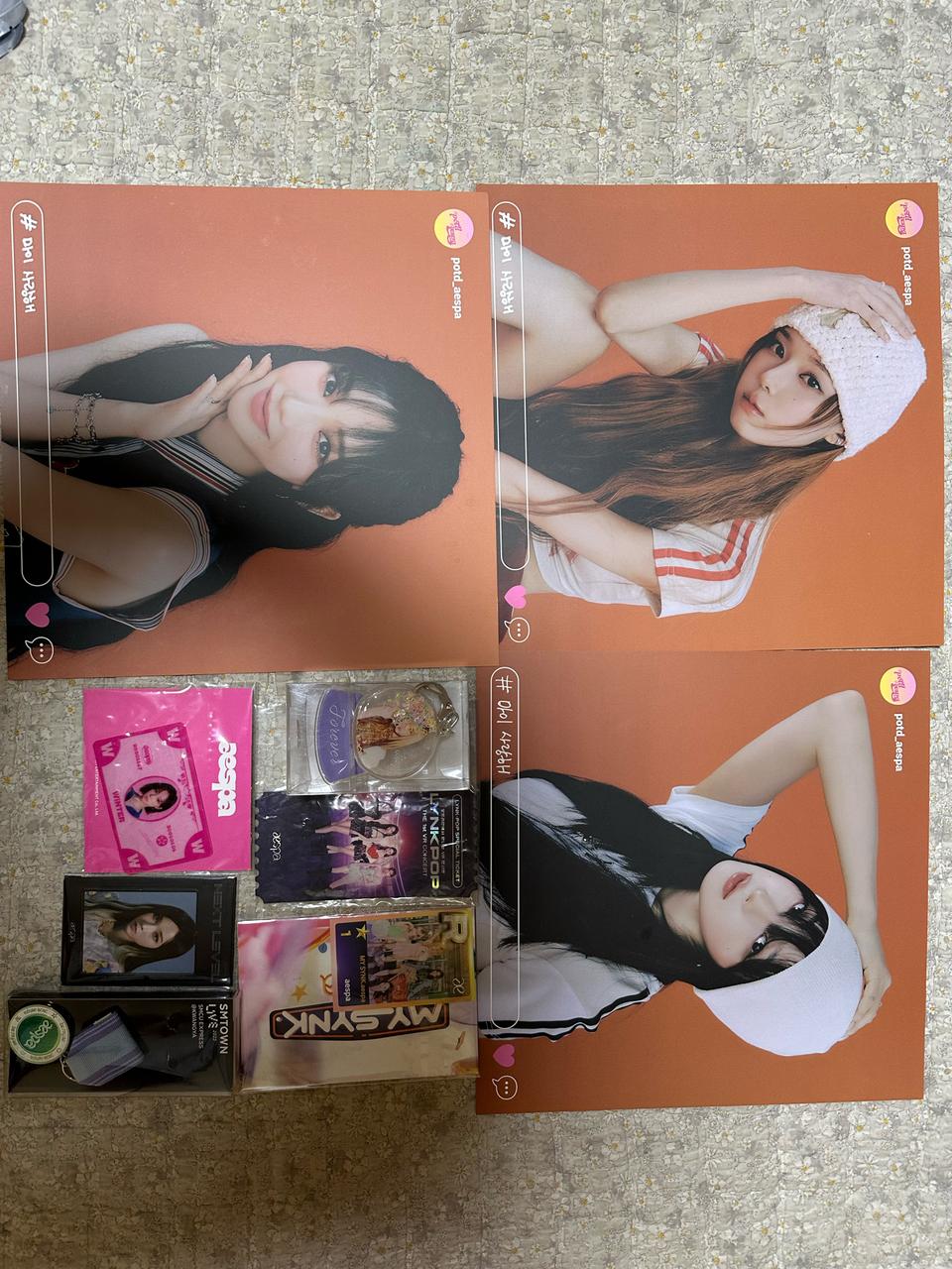 (탈덕처분)에스파 포카 윈터 카리나 지젤 공식굿즈 랜덤뽑기로 판매합니다!