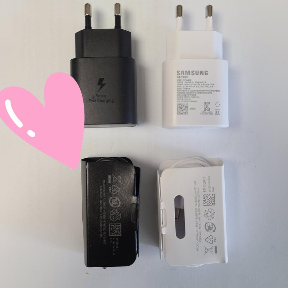 삼성 25W c타입 초고속충전기 어댑터 CtoC케이블 세트 핸드폰 충전기