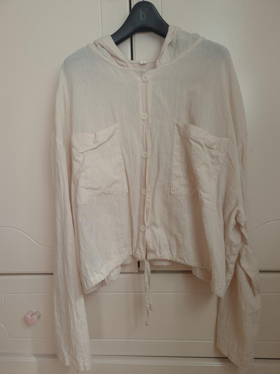 빈뮤트 여성 후드 남방 [연베이지_free]