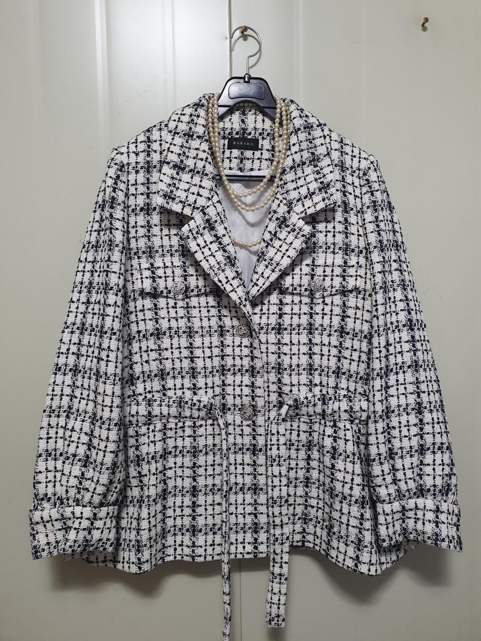 특가새)N4267 트위드 자켓.퍼프벌룬소매.플레어.울.테일러드BABARA