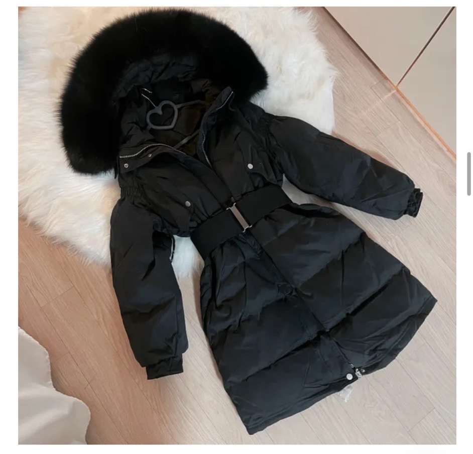 덕다운 리얼 폭스퍼 패딩(드라이 완료! 비닐+옷걸이 그대로 배송)