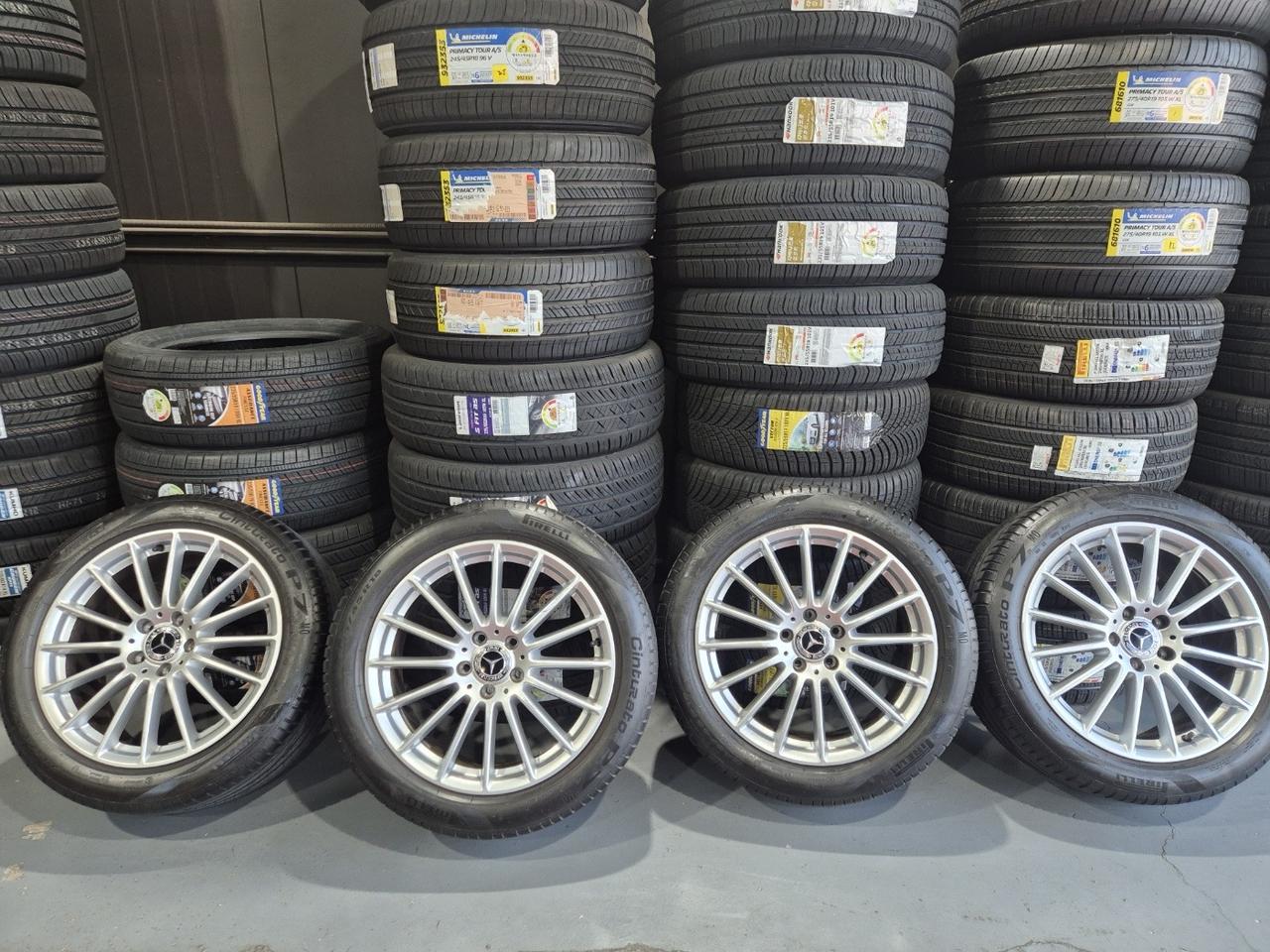 벤츠 E클래스 순정 18인치 마차휠 245 45 18 피렐리타이어 세트판