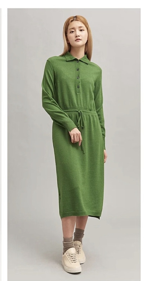 빈폴레이디 울100 여성 니트 원피스