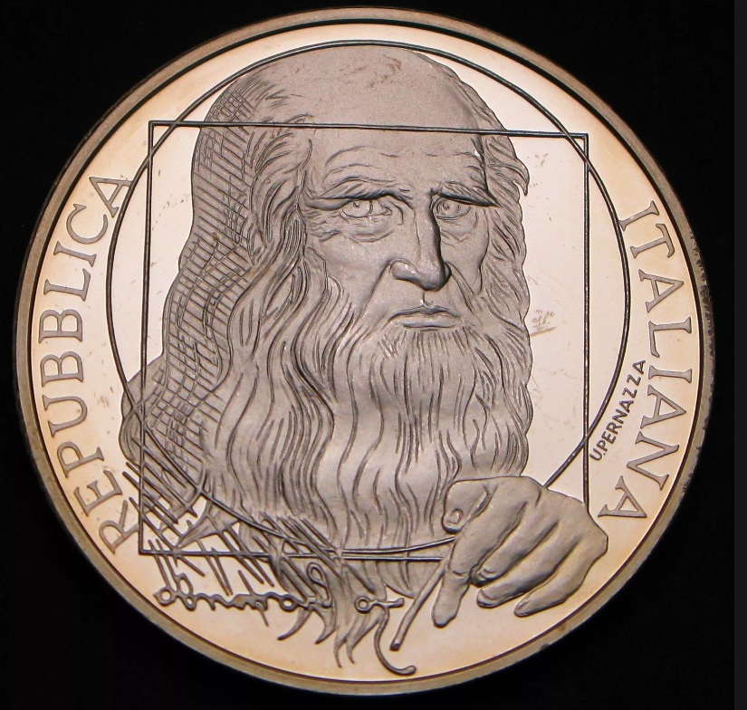 이탈리아 2006년 발행 10 유로 레오나르도 다빈치 프루프 은화