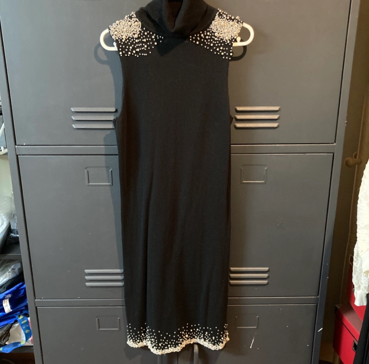 소호샵 구매 진주장식 니트 나시 원피스(새상품)