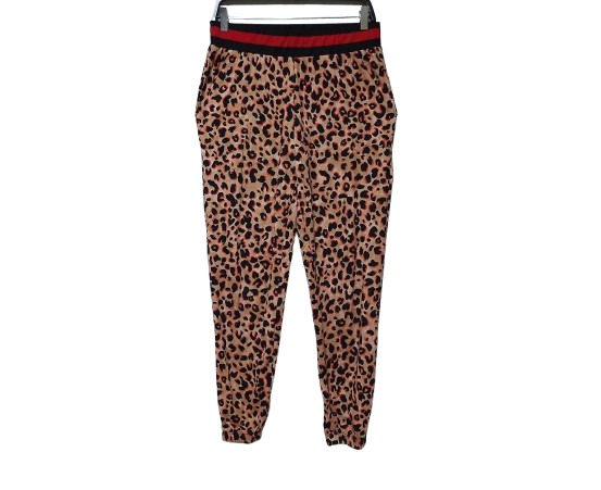DKNY 레오파드 밴딩팬츠 잠옷바지 여성 M