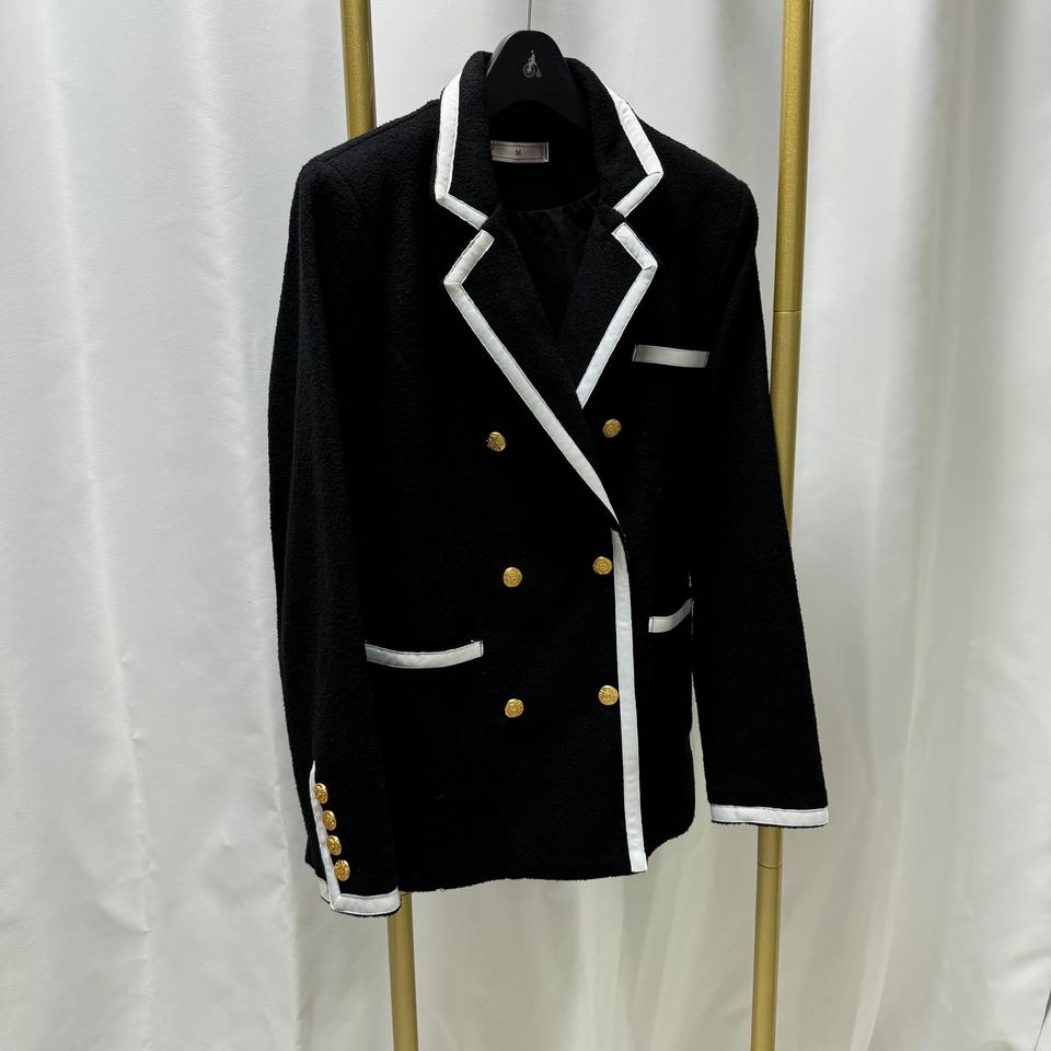 [새상품] 배색 금장 자켓