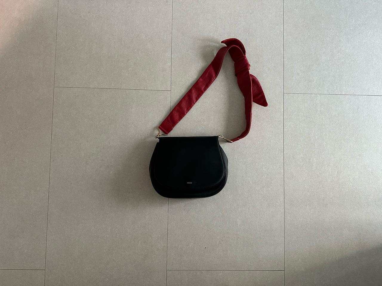 로사케이 rosa k 마이리본 미니숄더백 블랙레드