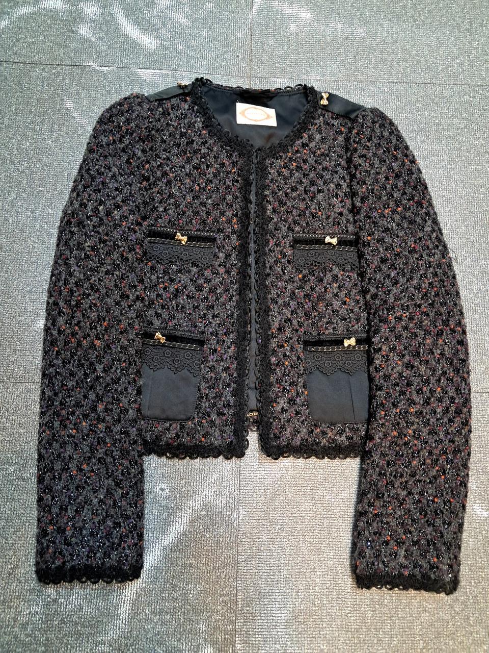 레니본 트위드 자켓