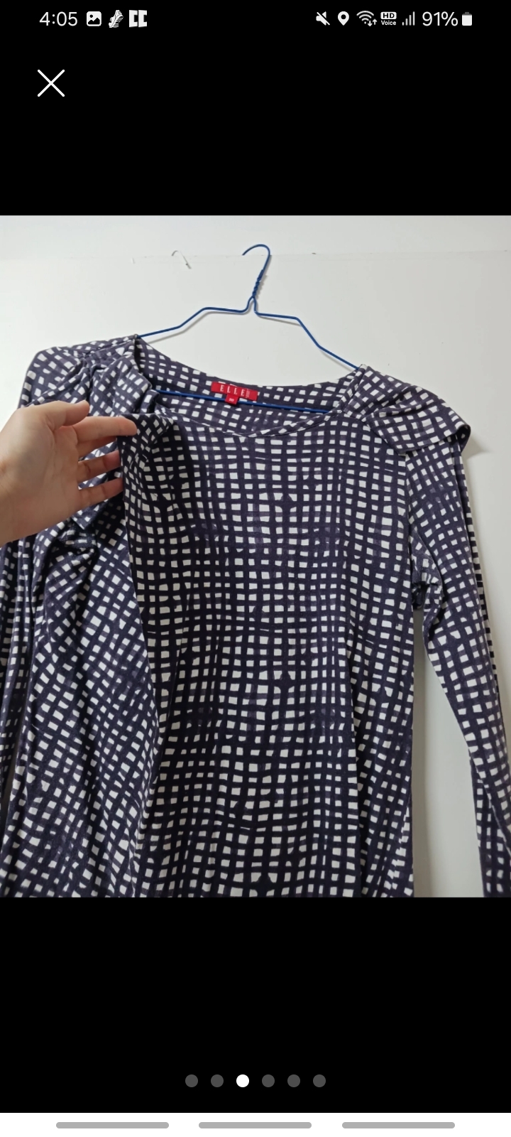 엘르 드레이프 롱슬리브 탑 55