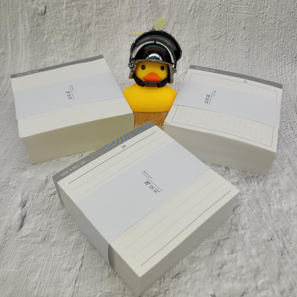 국산종이노랭이떡메모지400