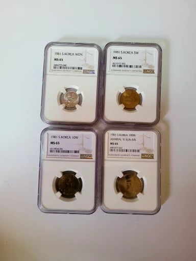 81년4종(ngc65등급주화세트)