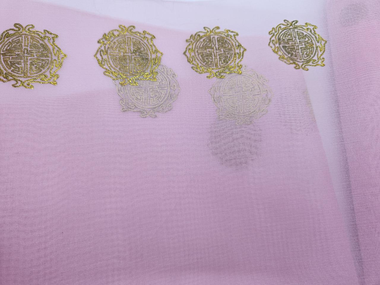 실크 나염 한복 원단