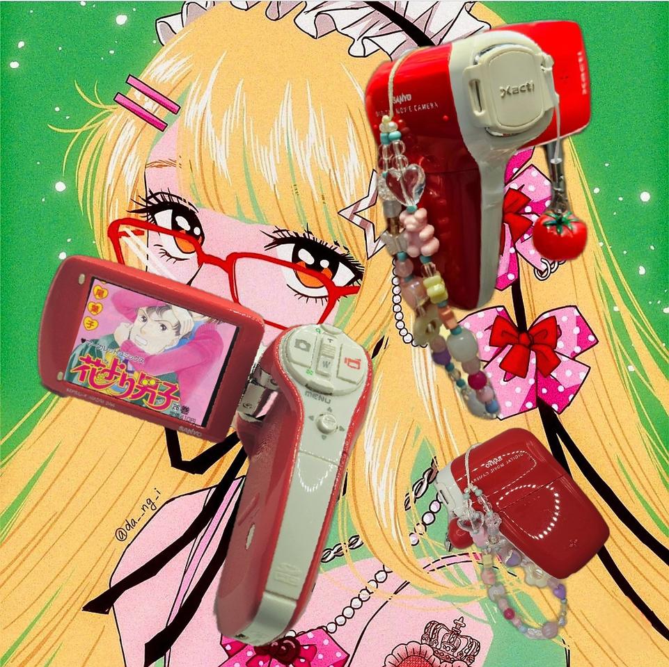 &풀박& 새상품 산요 작티 CG9 레드 / 빈티지디카