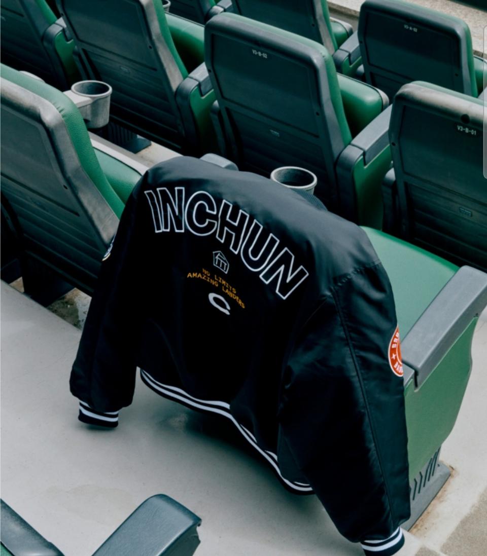 [XXL] SSG랜더스 x 카시나 인천 바시티 자켓 블랙 새상품 110