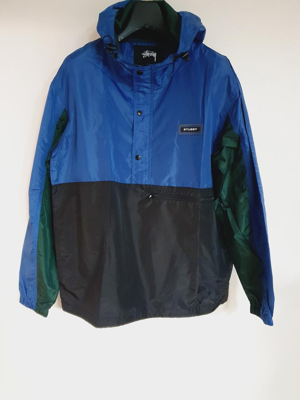 스투시 Stussy 아노락 반집업 바람막이 후드 긴팔 점퍼-M(가단58)