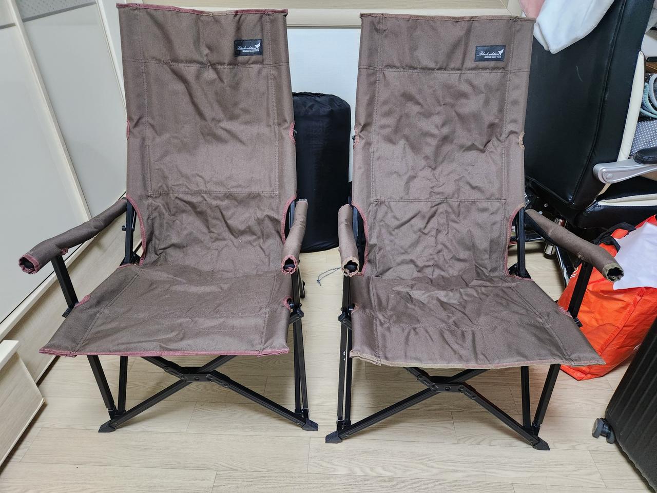 캠핑 차박 지오프리 롱 릴렉스 캠핑 접이식 의자 체어 2개