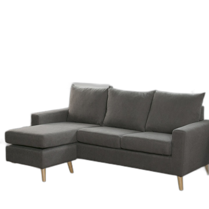 (중고)(직거래)체르니 패브릭 3인용 카우치 소파 그레이 (스툴 포함)