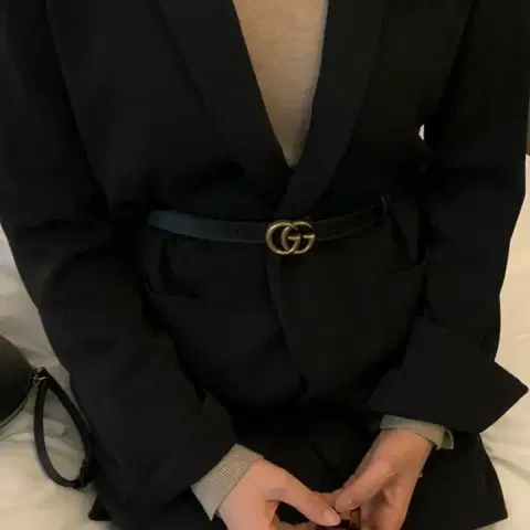 정품. 구찌 마몬트 여자 벨트 2cm (교신 가능)