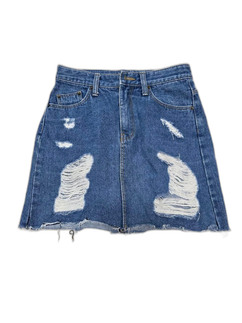 유니크 데님 스커트