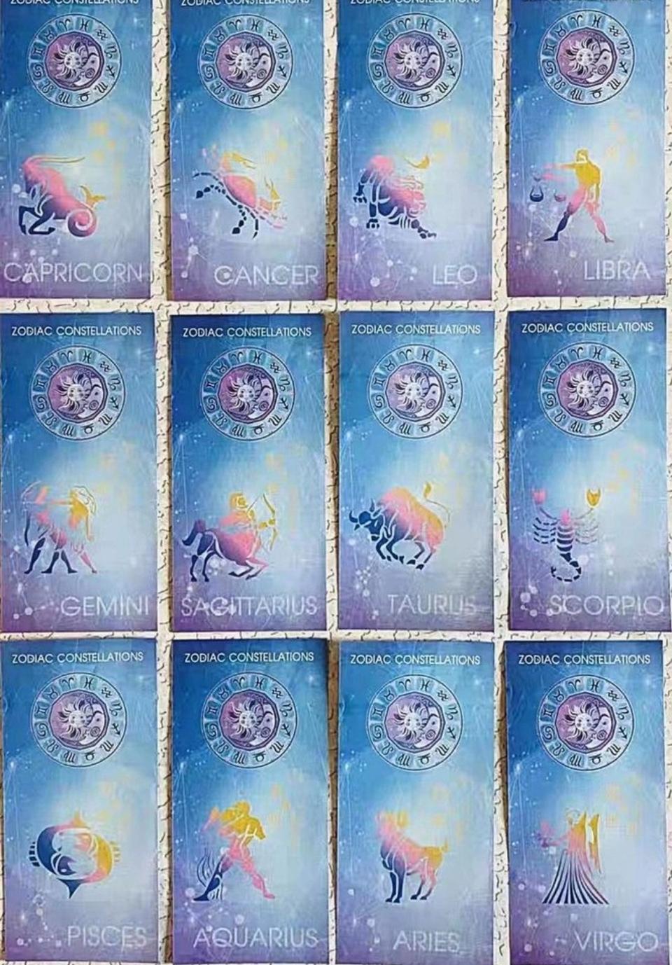 ●상품번호-가527●별자리 test note 12장 set