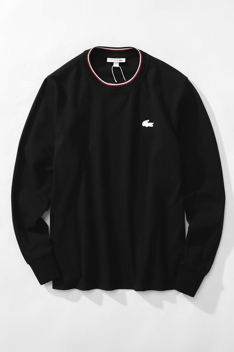 라코스테 긴팔 라운드 스웨터 블랙