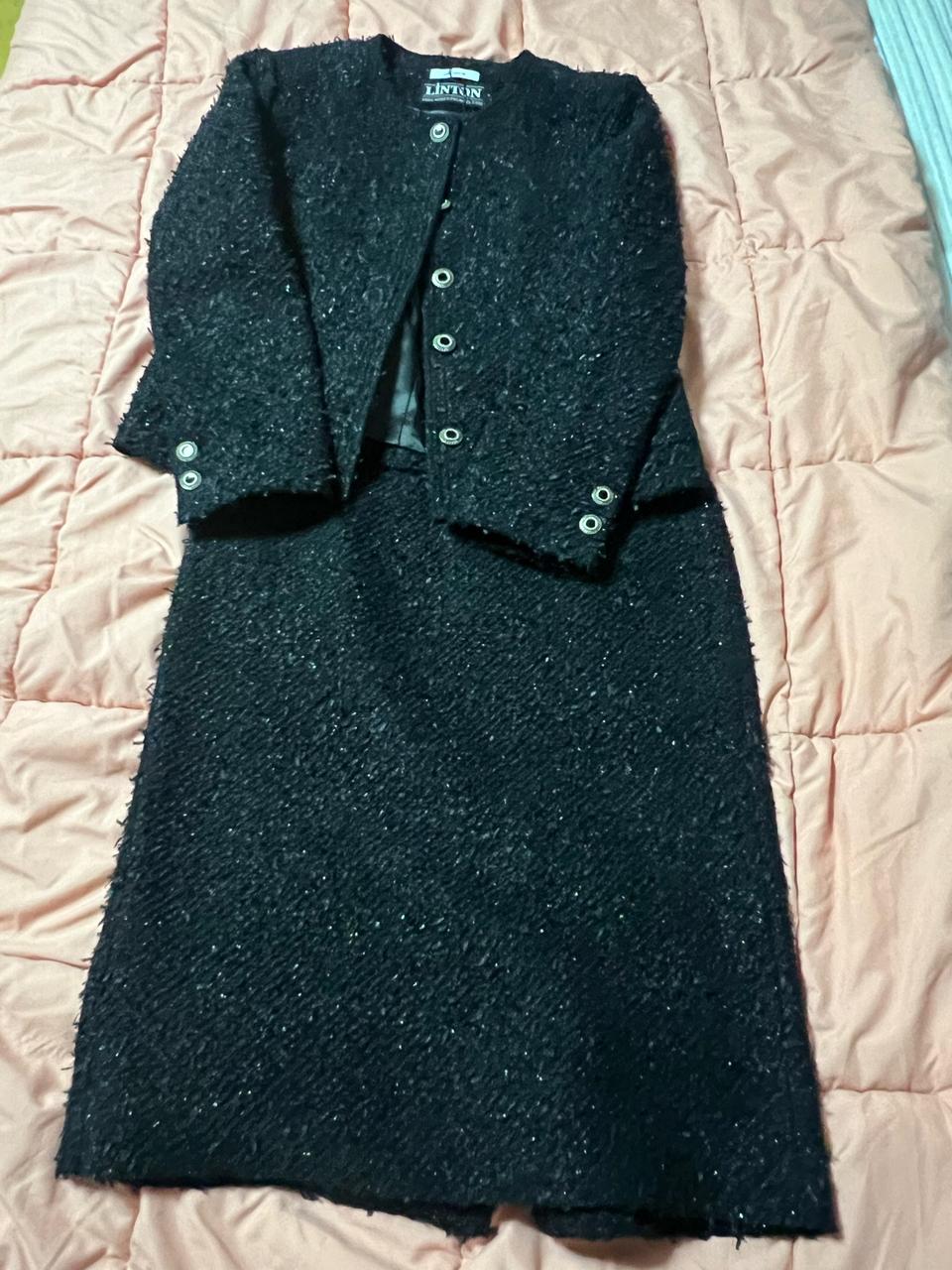 샬렛케이 클래식 뉴블랙 린톤 트위드 셋업 (M)