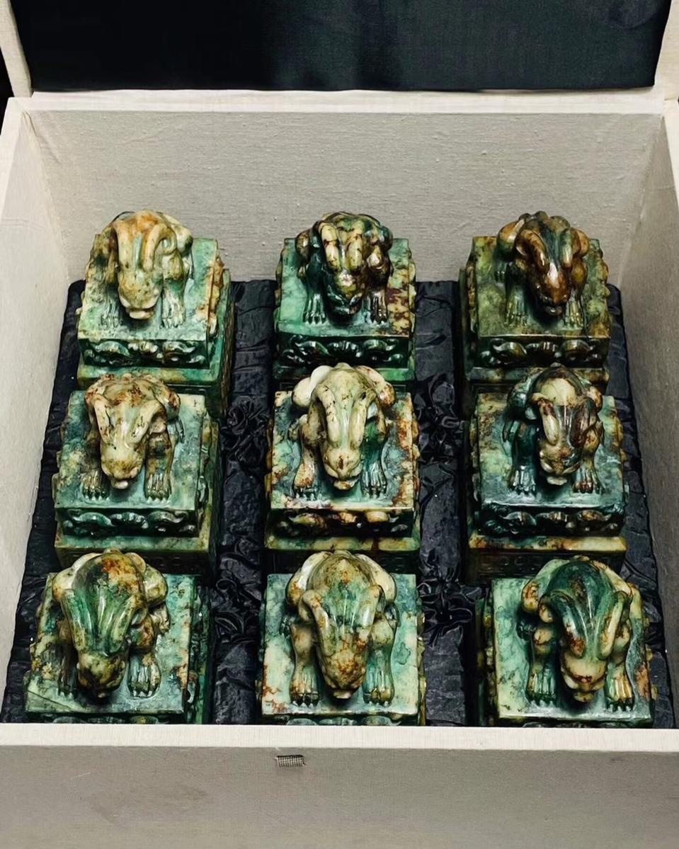 옛날 한지구주 고옥낙관 세트